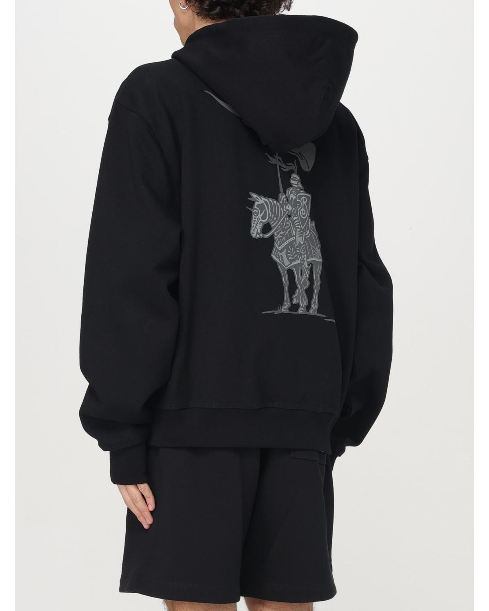 Burberry ZipUp Hoodie Sweatshirt Men Black Sweatshirts & Hoodies