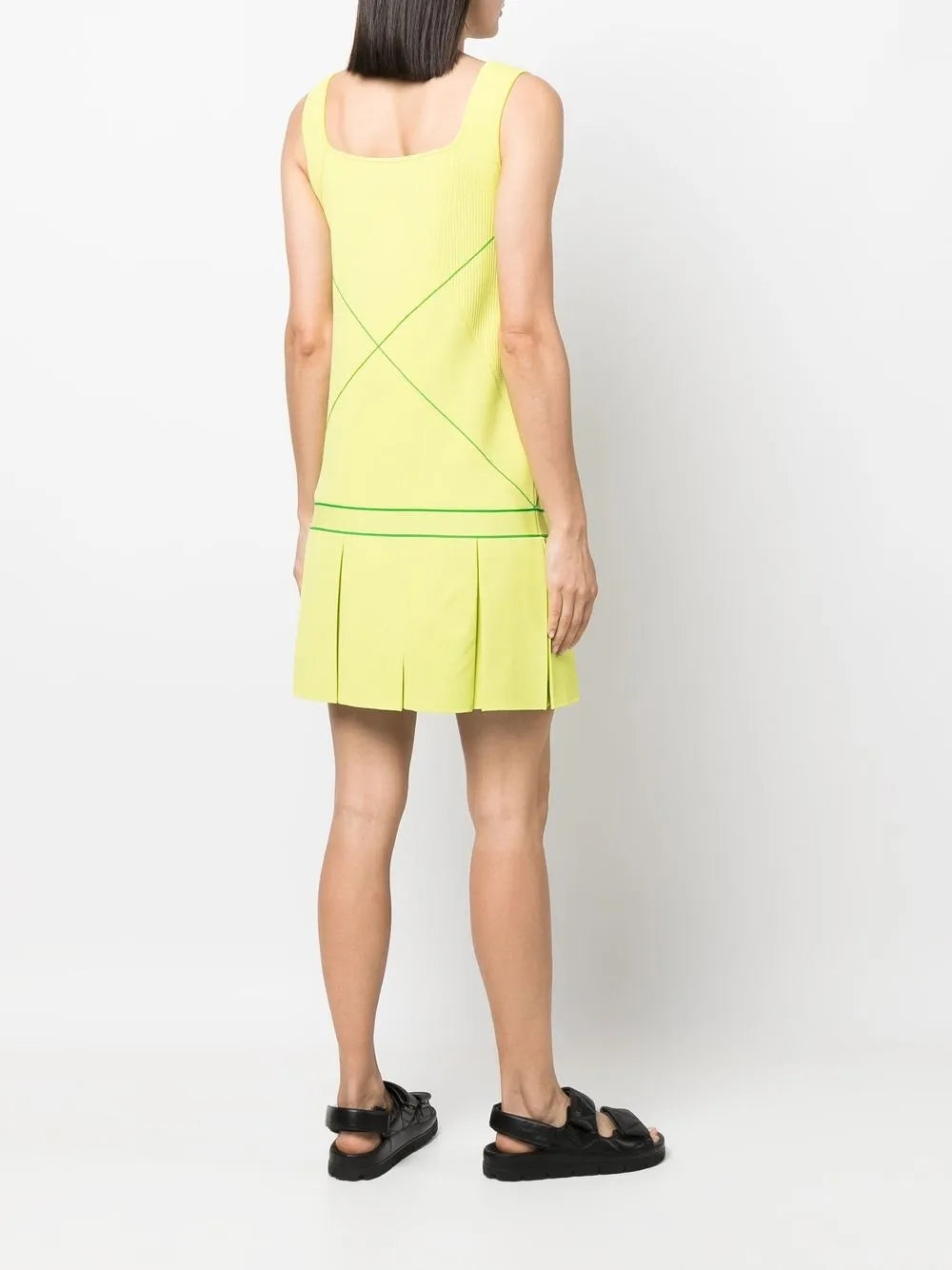 Bottega Veneta Sleeveless Drop Waist Tennis Dress