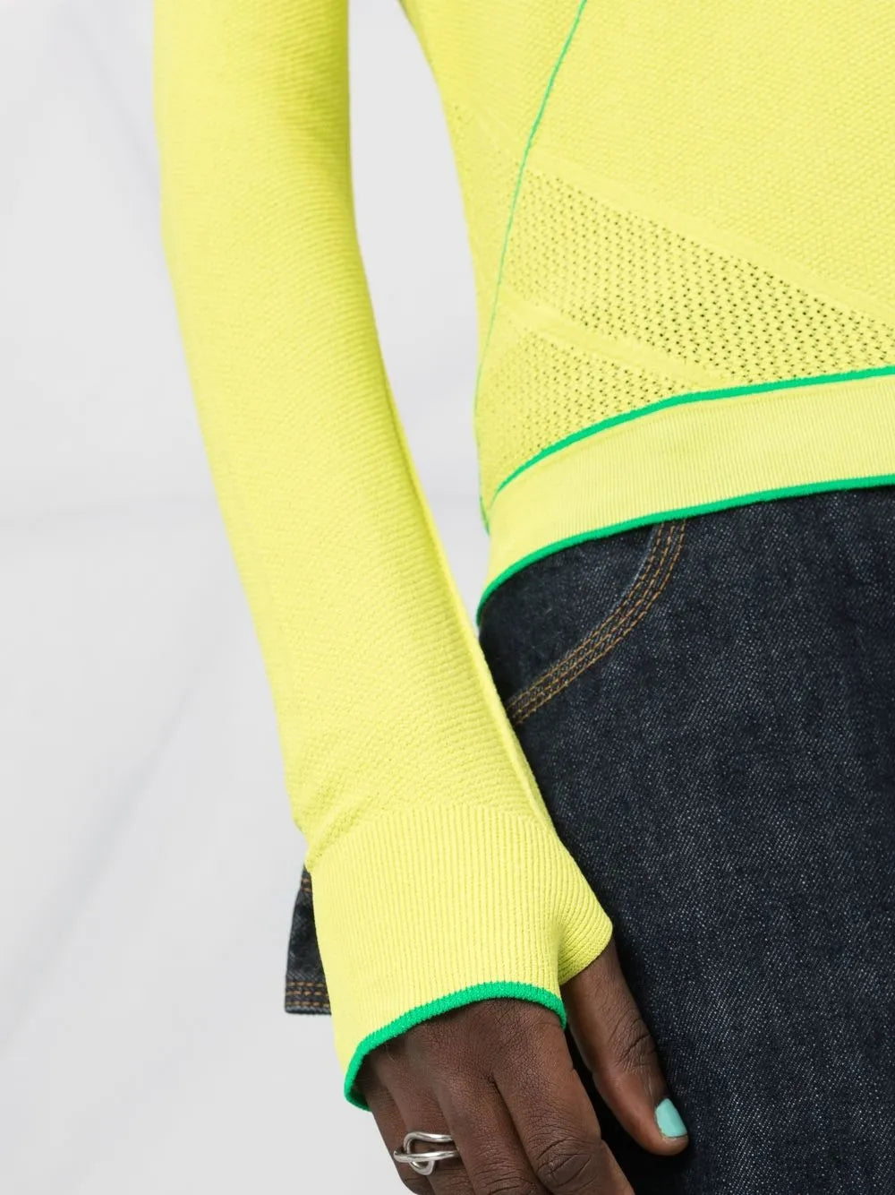 Bottega Veneta Contrast-Stitch Crew-Neck Jumper