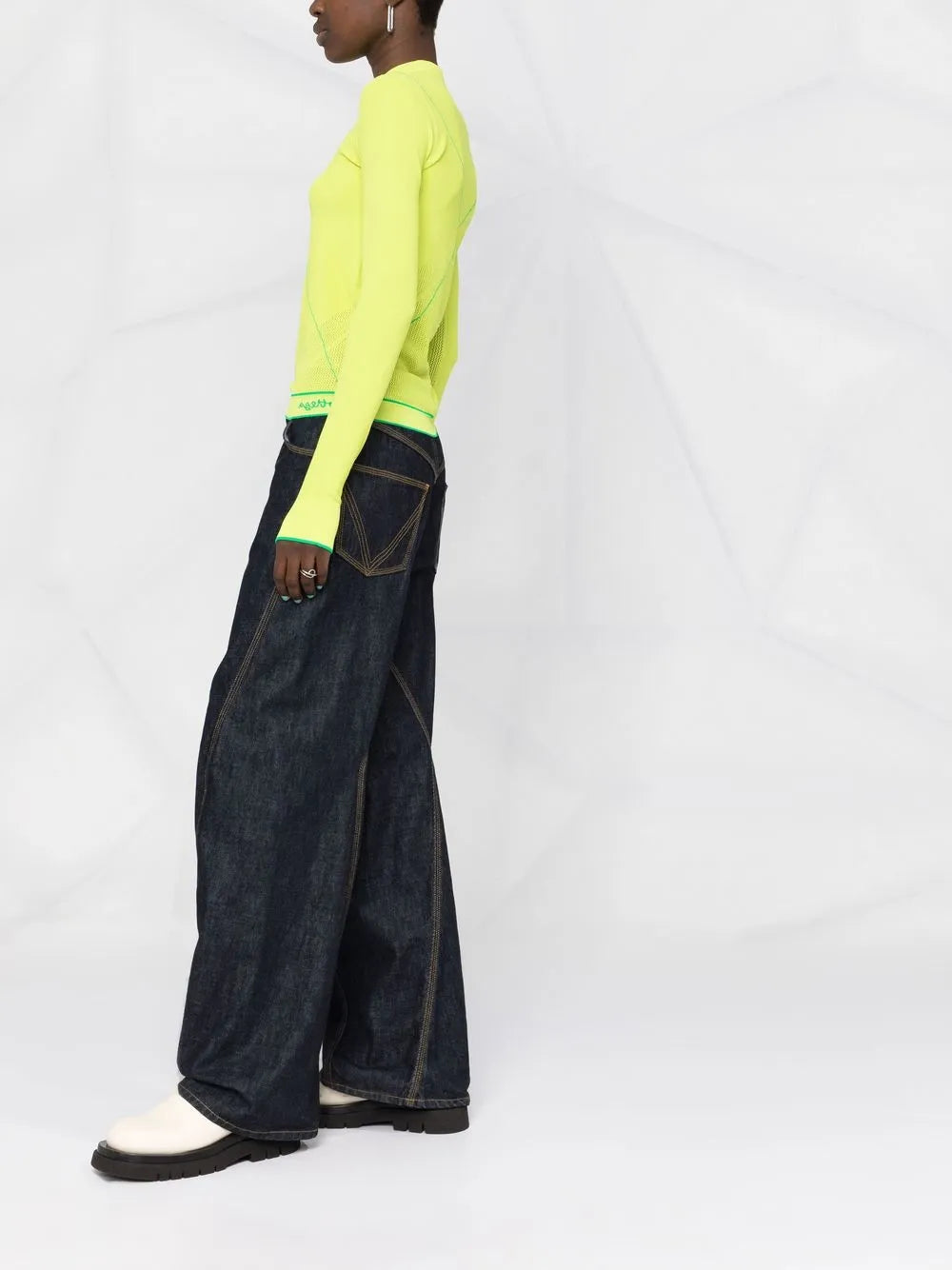 Bottega Veneta Contrast-Stitch Crew-Neck Jumper