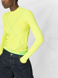 Bottega Veneta Contrast-Stitch Crew-Neck Jumper