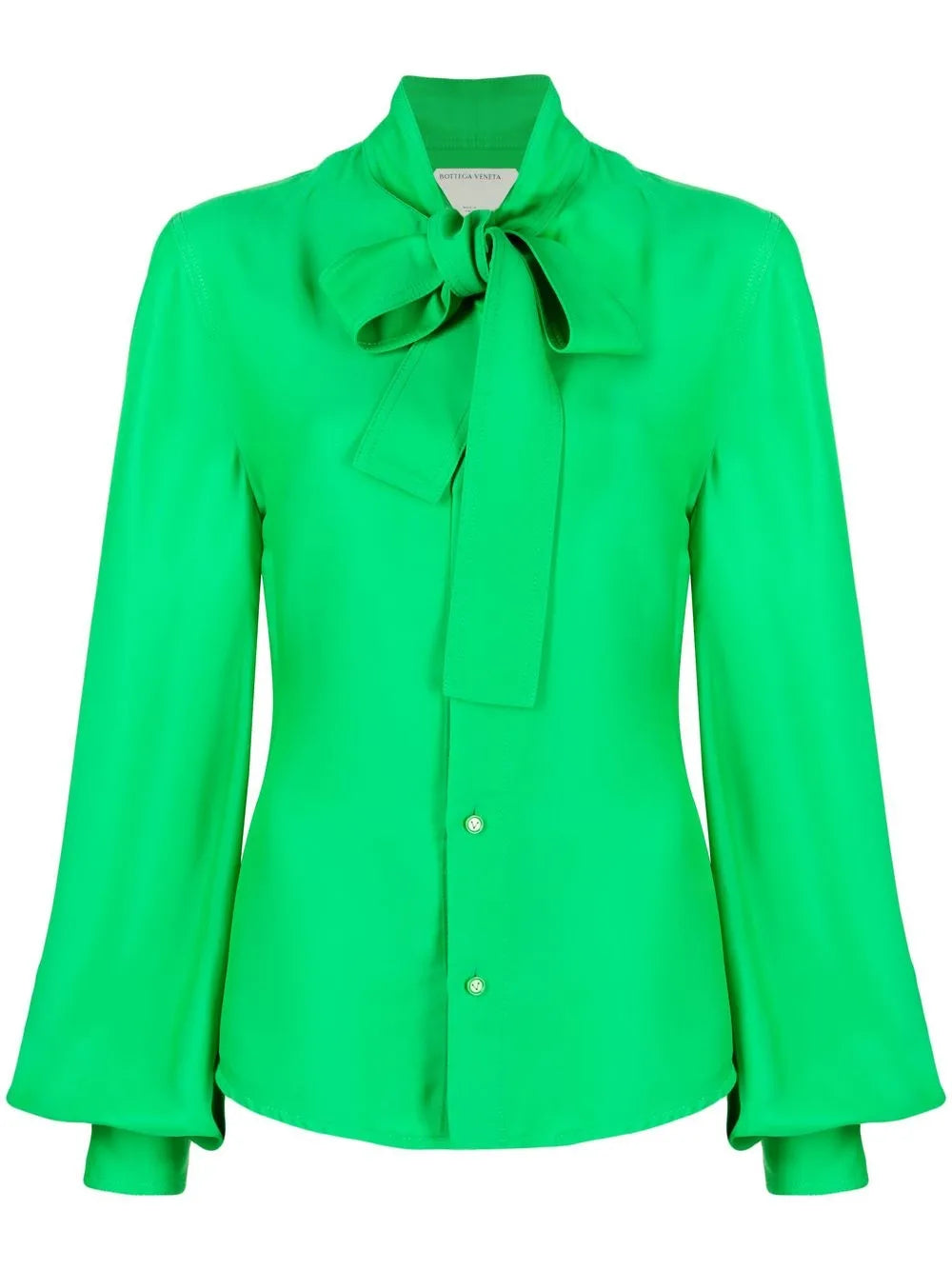 Bottega Veneta Tie-Neck Long-Sleeved Blouse