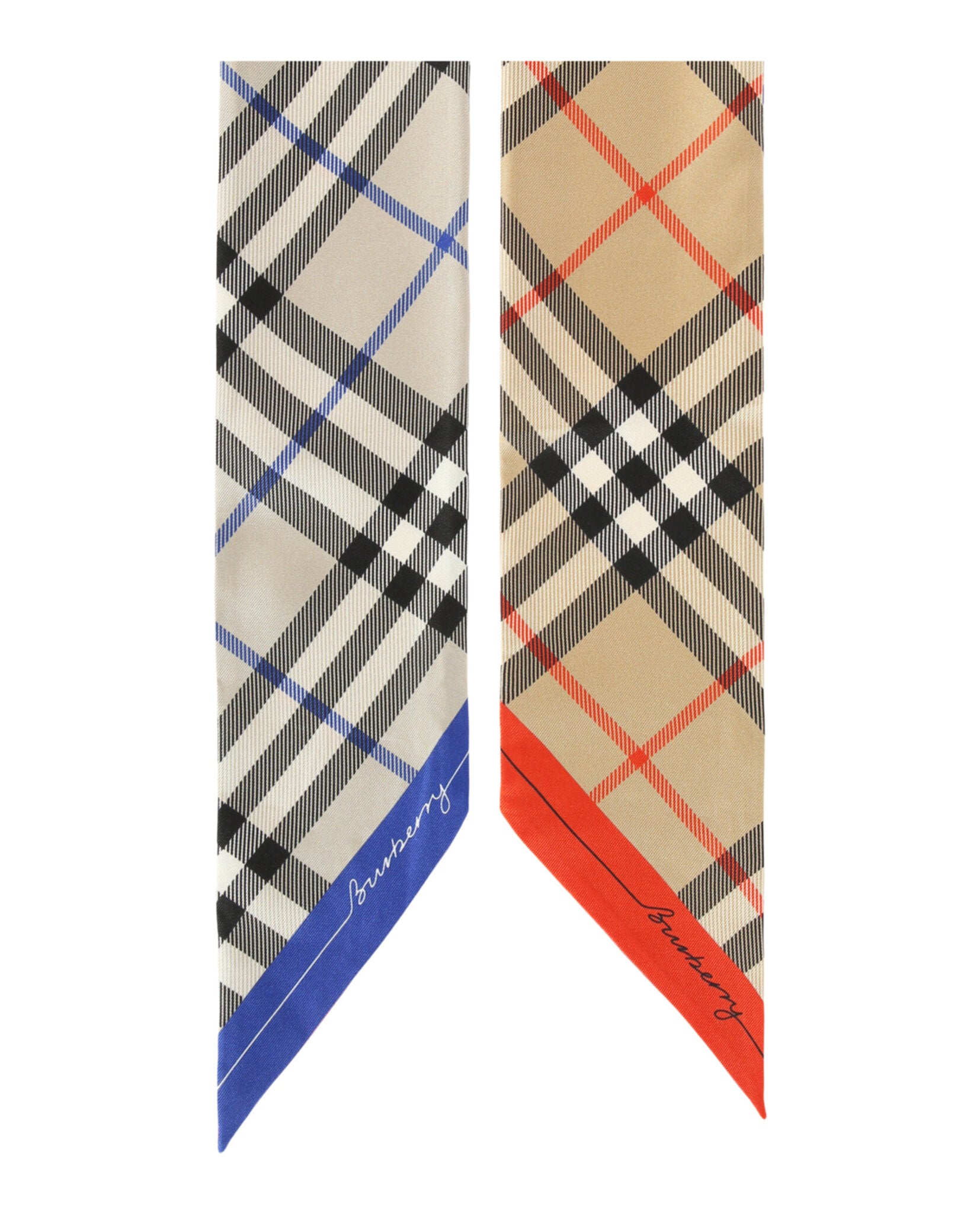 Burberry Burberry Womens Reversible Check-To-Check Silk Scarf