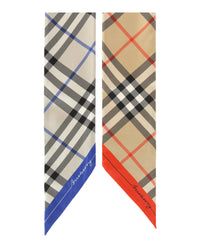 Burberry Burberry Womens Reversible Check-To-Check Silk Scarf