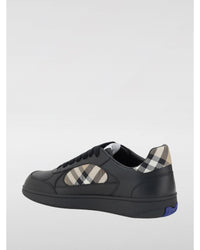 Burberry Arthur Leather Sneakers Check Print Men Black