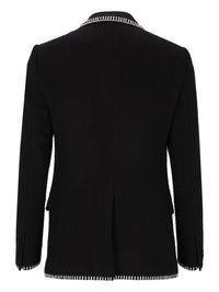 Dolce & Gabbana Men Single-Breasted Blazer With Embroidery