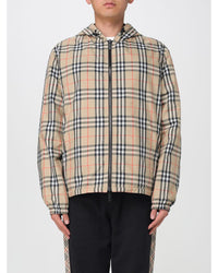 Burberry Plaid ZipUp Jacket Men Sand