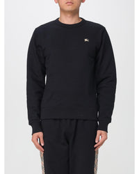 Burberry Embroidered Logo Sweatshirt Men Black Sweaters & Sweatshirts