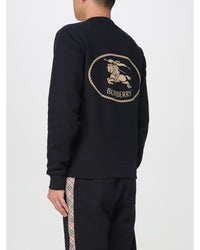 Burberry Embroidered Logo Sweatshirt Men Black Sweaters & Sweatshirts