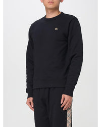 Burberry Embroidered Logo Sweatshirt Men Black Sweaters & Sweatshirts