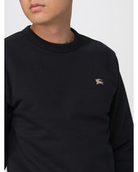 Burberry Embroidered Logo Sweatshirt Men Black Sweaters & Sweatshirts
