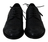 Dolce & Gabbana Dolce & Gabbana Blue Leather Wingtip Oxford Dress  Men's Shoes
