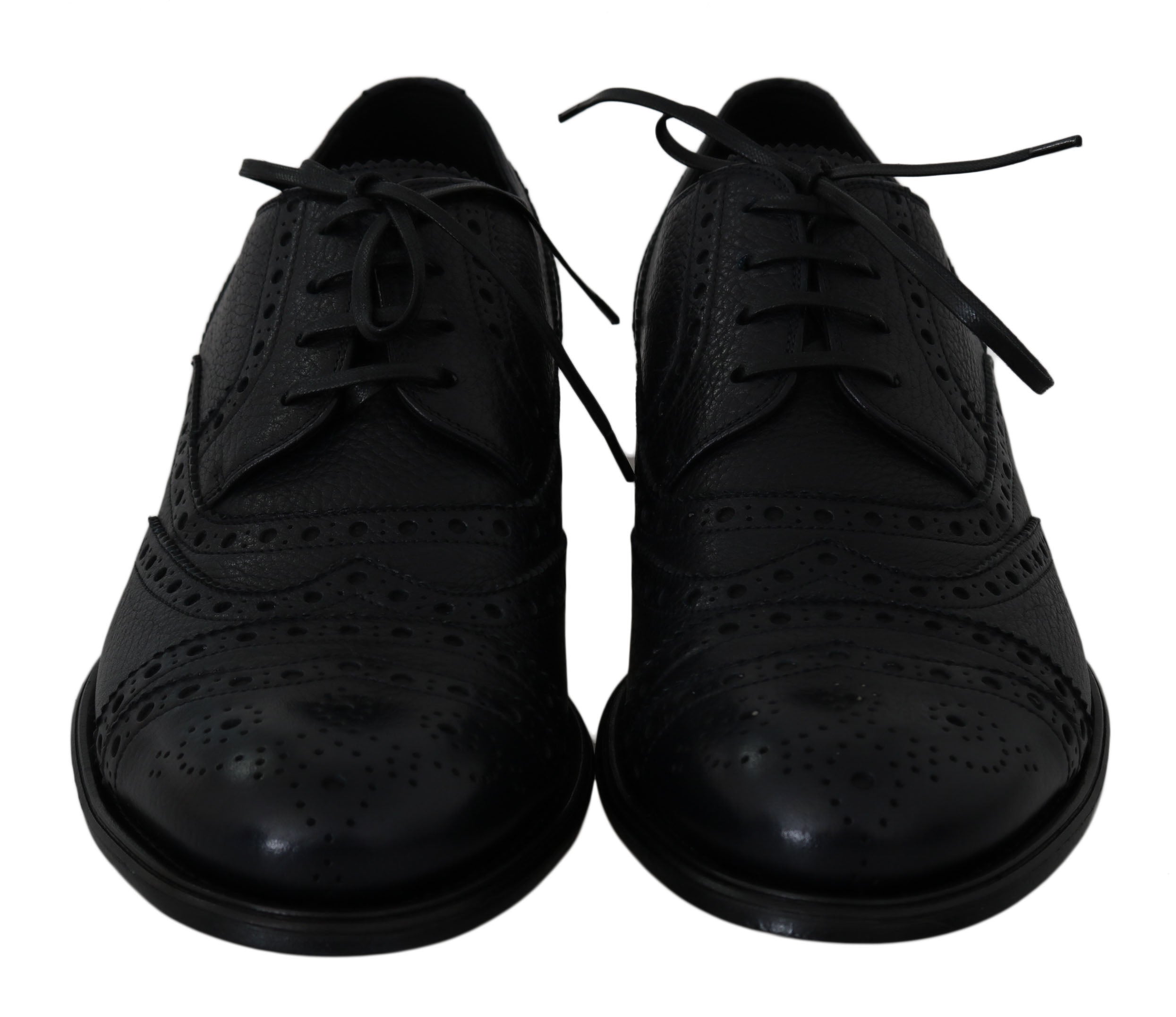 Dolce & Gabbana Dolce & Gabbana Blue Leather Wingtip Oxford Dress  Men's Shoes