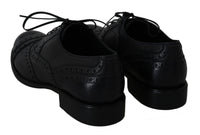 Dolce & Gabbana Dolce & Gabbana Blue Leather Wingtip Oxford Dress  Men's Shoes