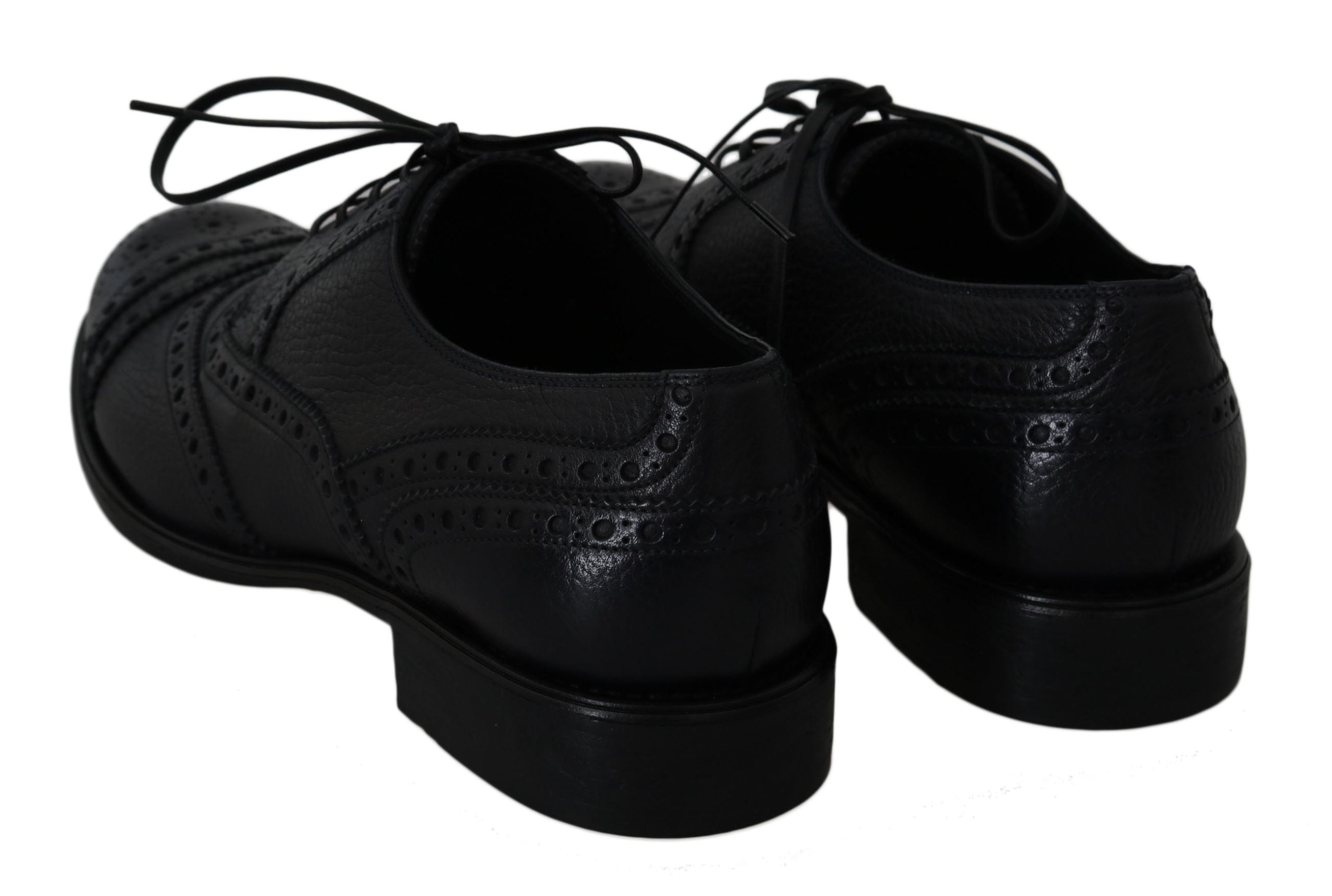 Dolce & Gabbana Dolce & Gabbana Blue Leather Wingtip Oxford Dress  Men's Shoes