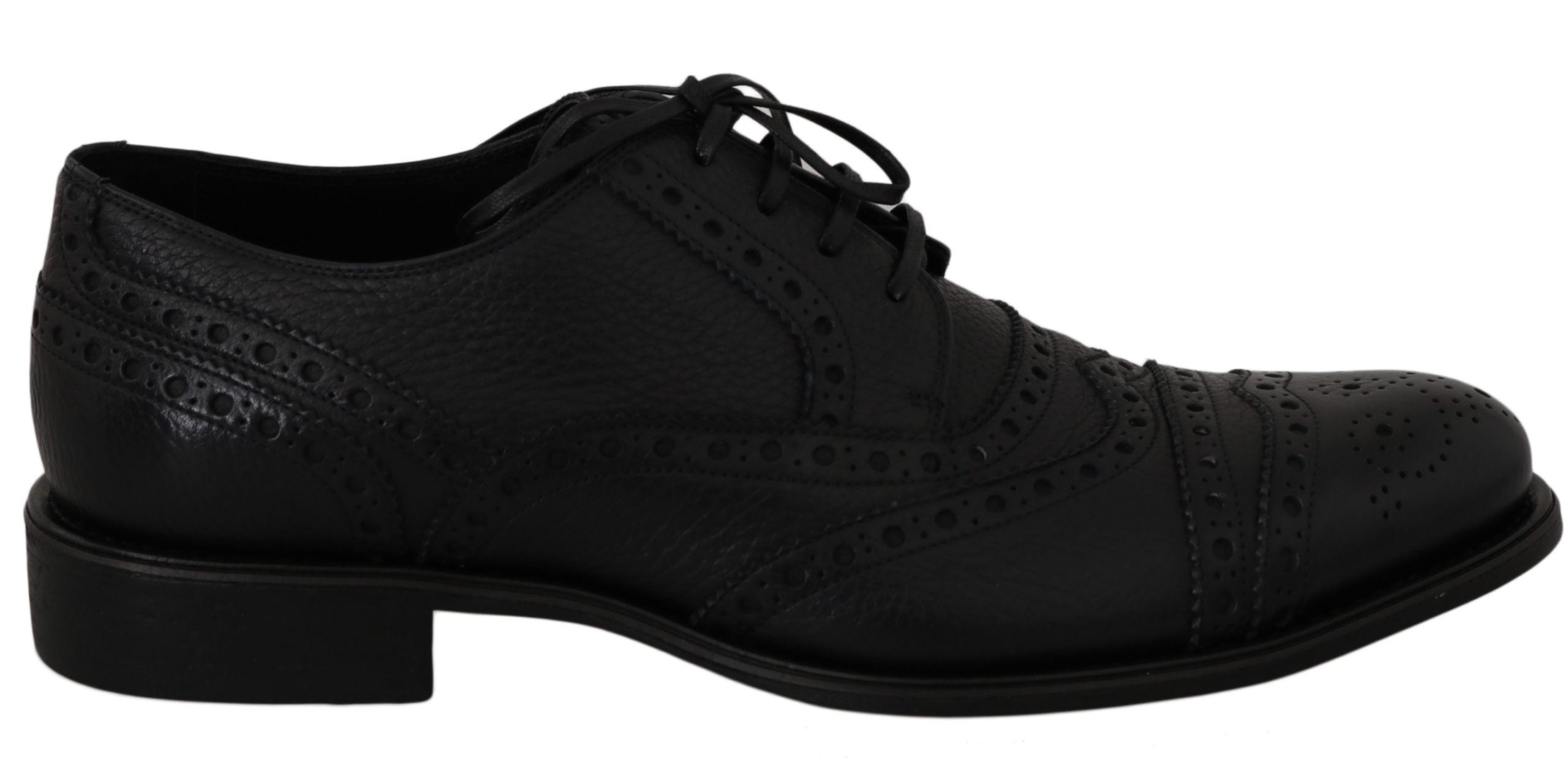 Dolce & Gabbana Dolce & Gabbana Blue Leather Wingtip Oxford Dress  Men's Shoes