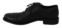 Dolce & Gabbana Dolce & Gabbana Blue Leather Wingtip Oxford Dress  Men's Shoes