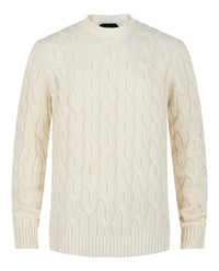 Slowear Mens Zanone Cable Knit Sweater