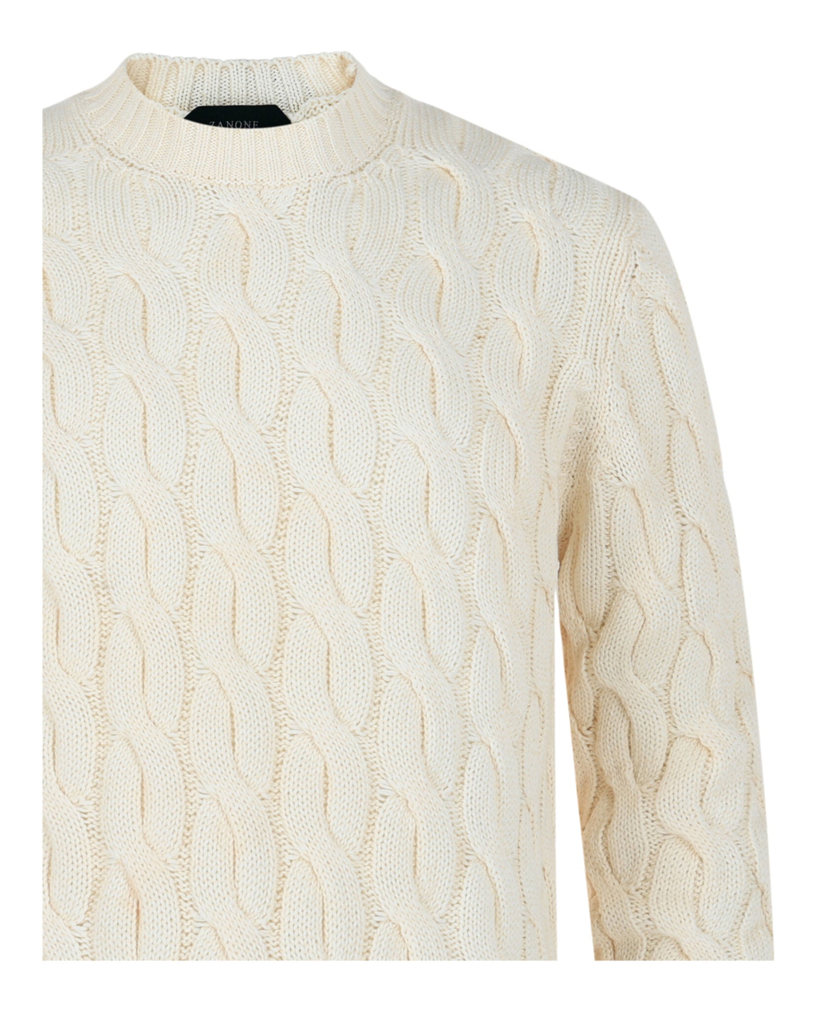 Slowear Mens Zanone Cable Knit Sweater