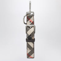 Burberry Beige Check Keychain Men