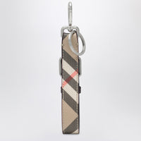 Burberry Beige Check Keychain Men