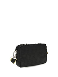 Fendi Men Ff Monogram Fabric Camera Case
