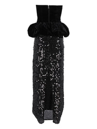 Rotate Rotate Women Sequinned Peplum Maxi Dress