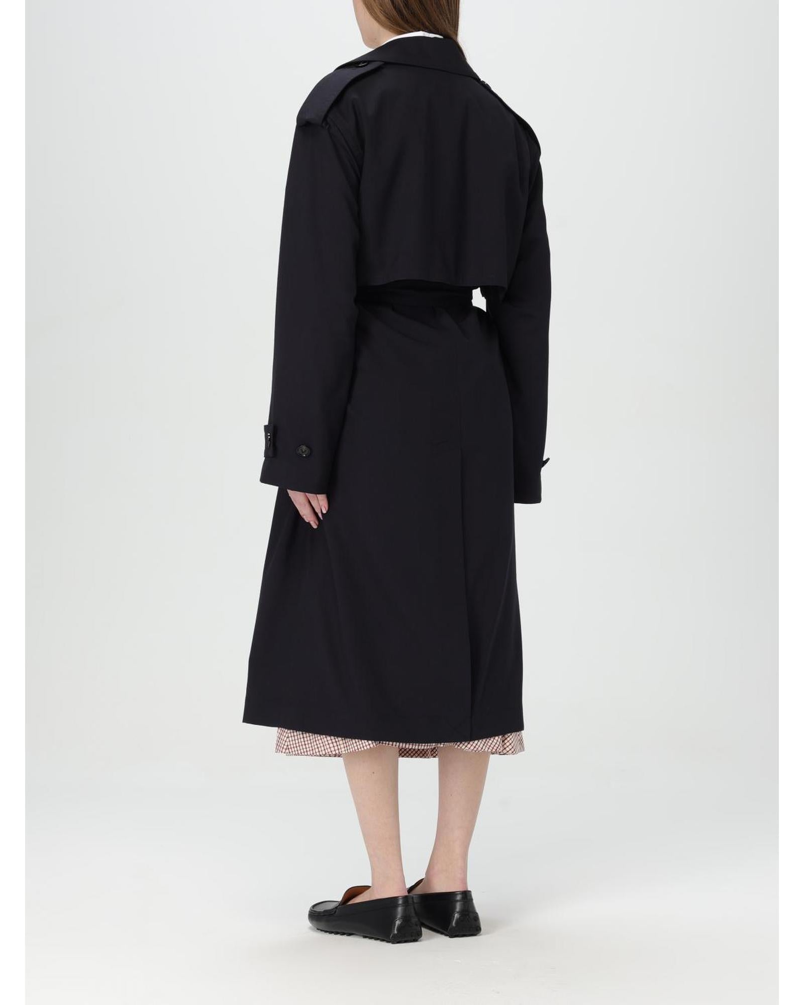 Bottega Veneta Oversized Trench Coat Women Blue Jackets