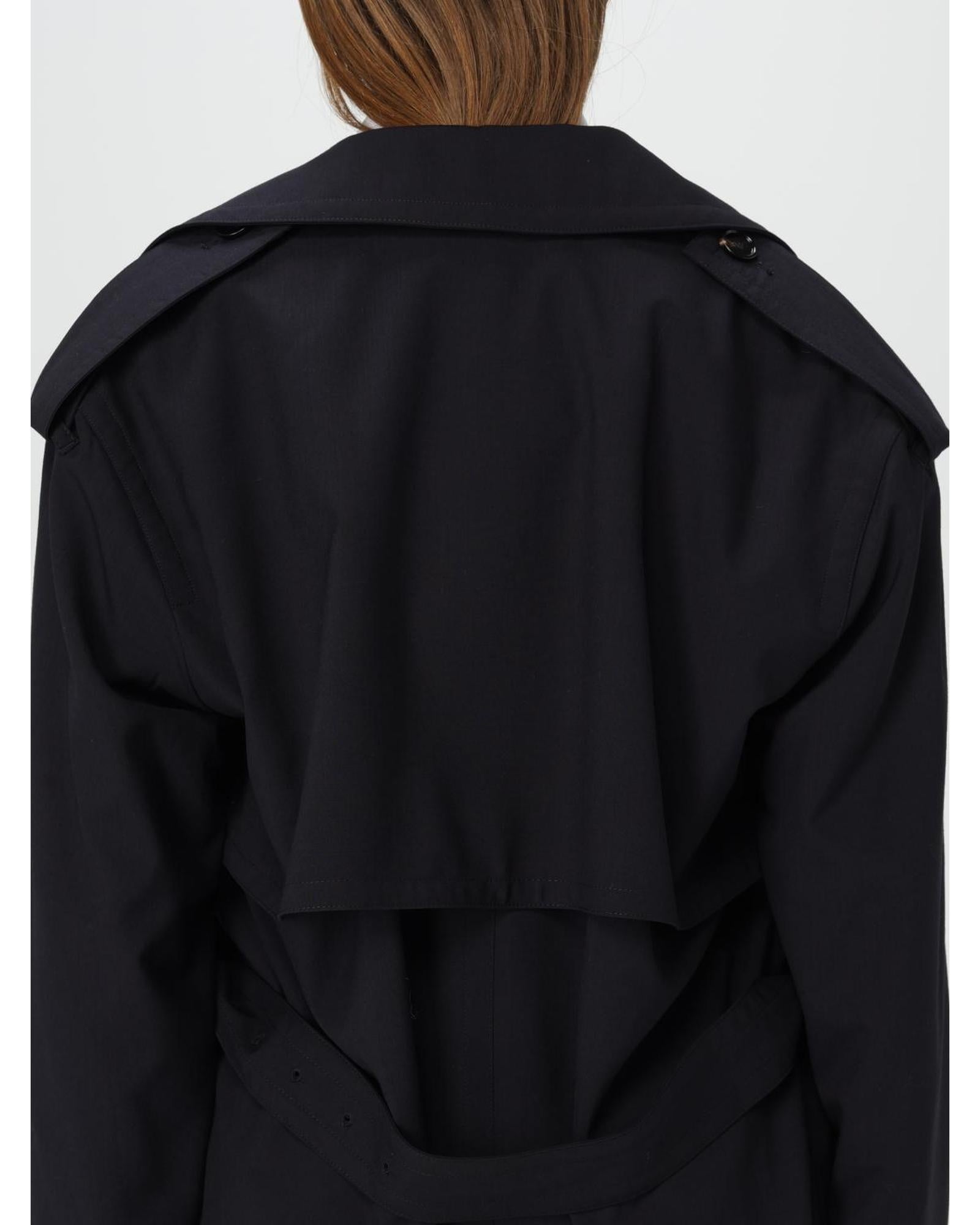 Bottega Veneta Oversized Trench Coat Women Blue Jackets