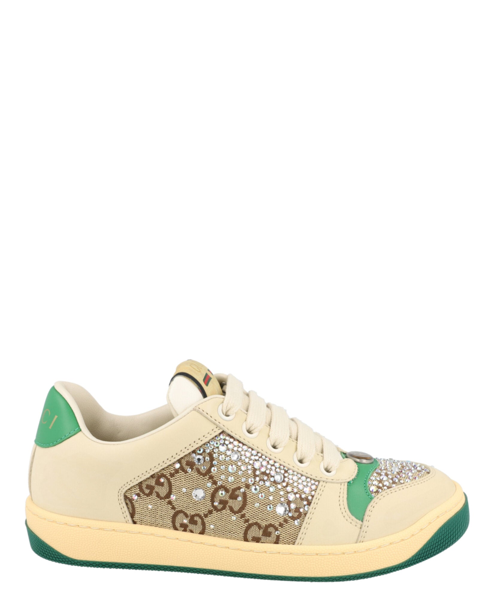 Gucci Gucci Womens GG Crystal Screener Low-Top Sneakers