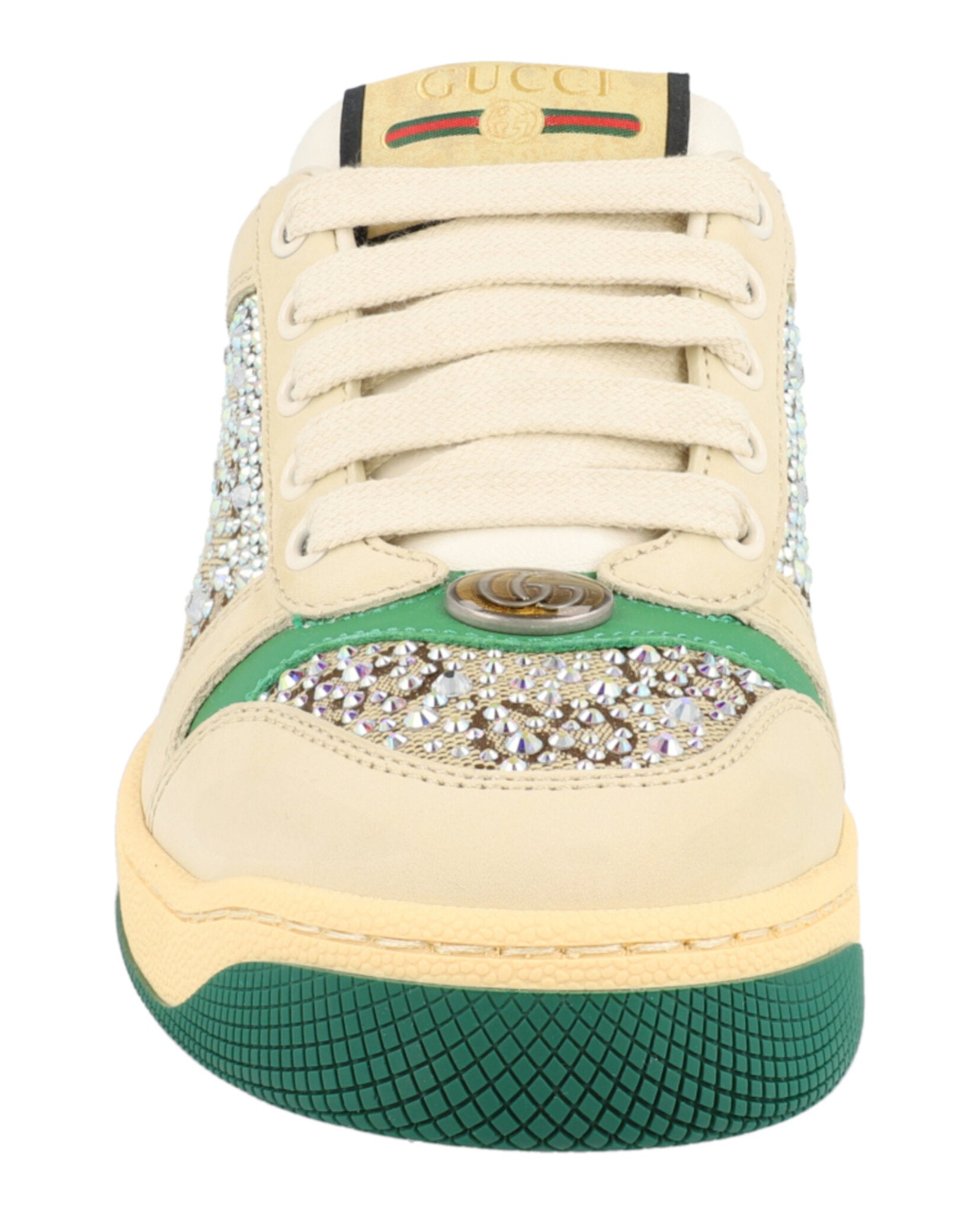 Gucci Gucci Womens GG Crystal Screener Low-Top Sneakers