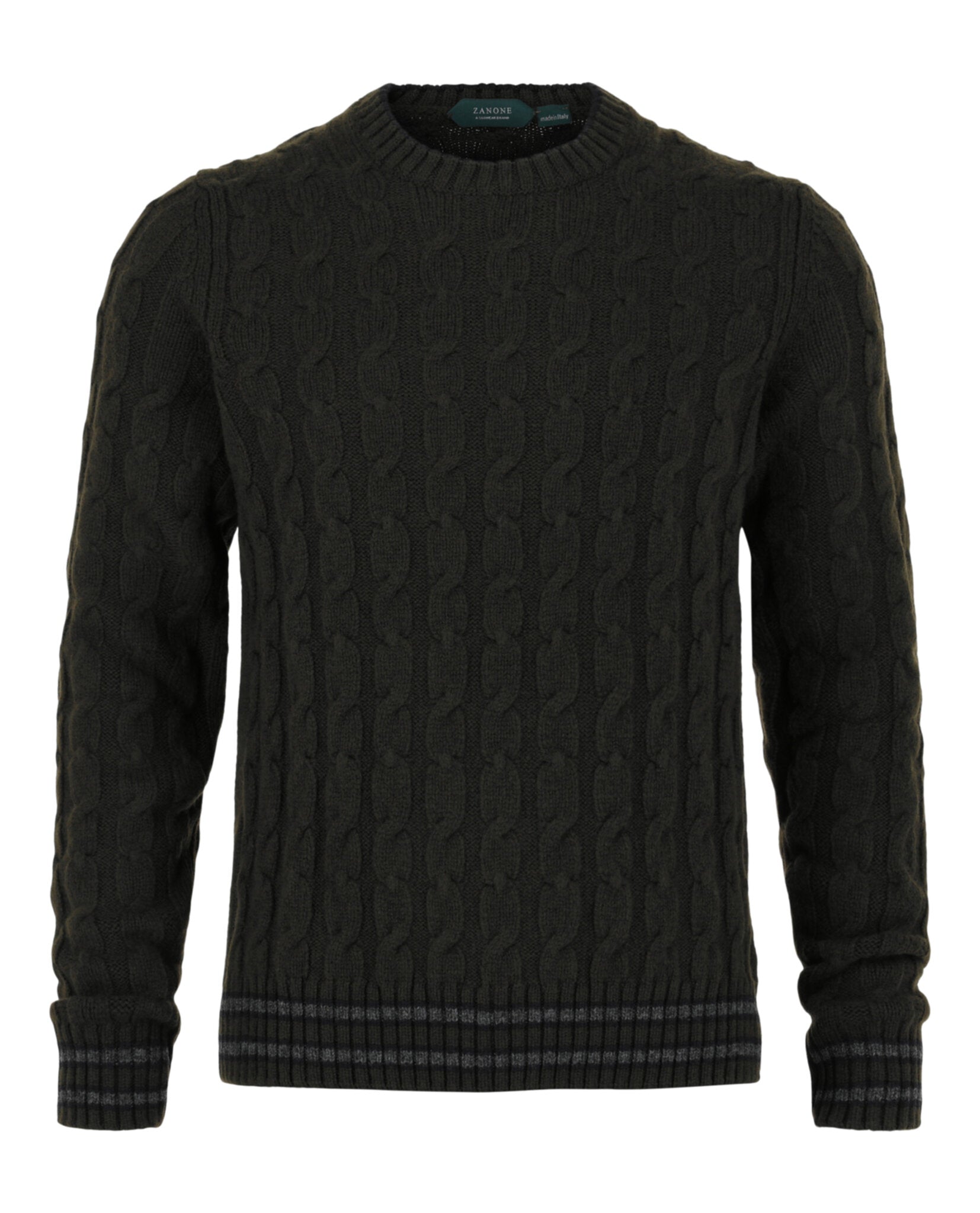 Slowear Mens Zanone Cable Knit Sweater