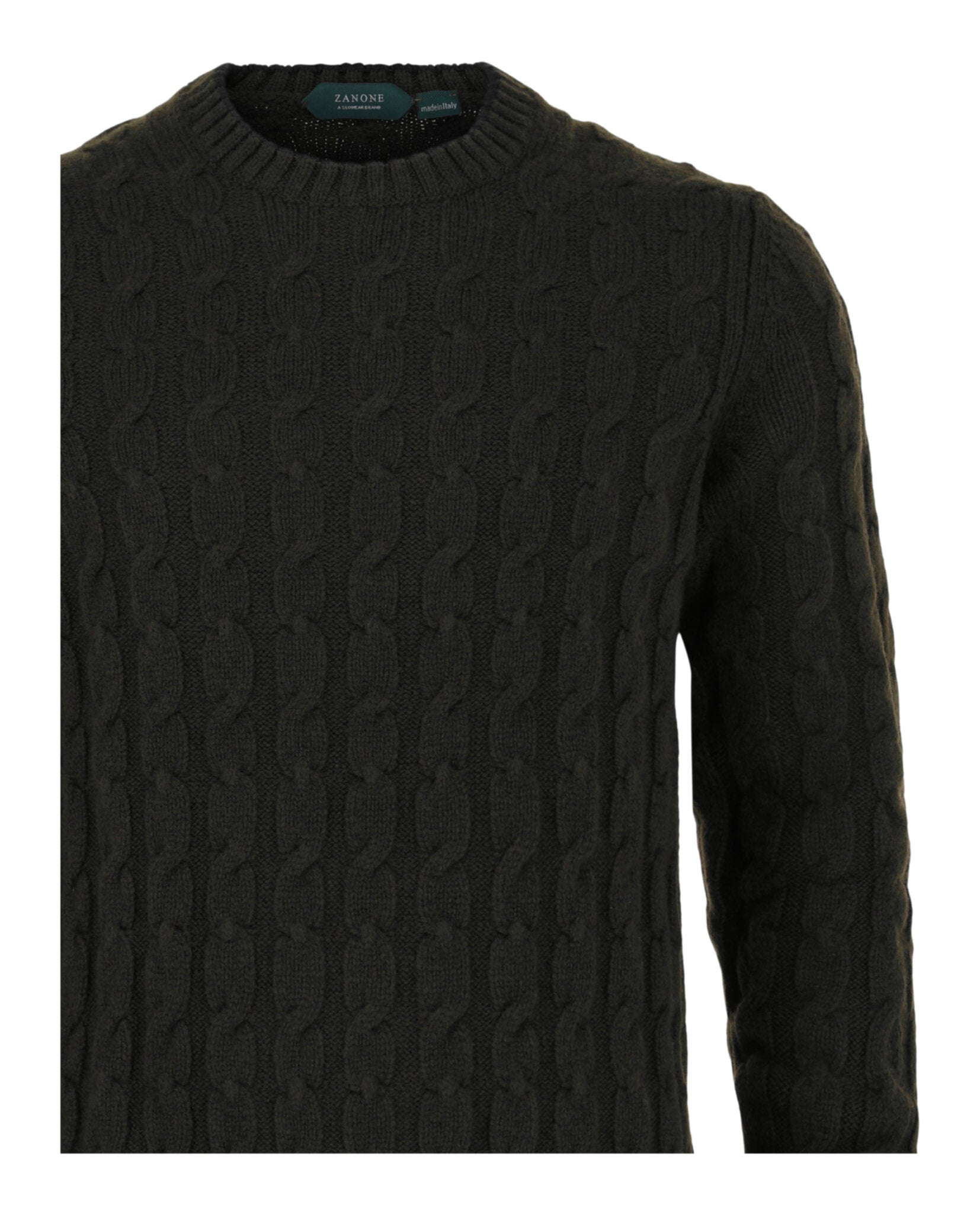 Slowear Mens Zanone Cable Knit Sweater