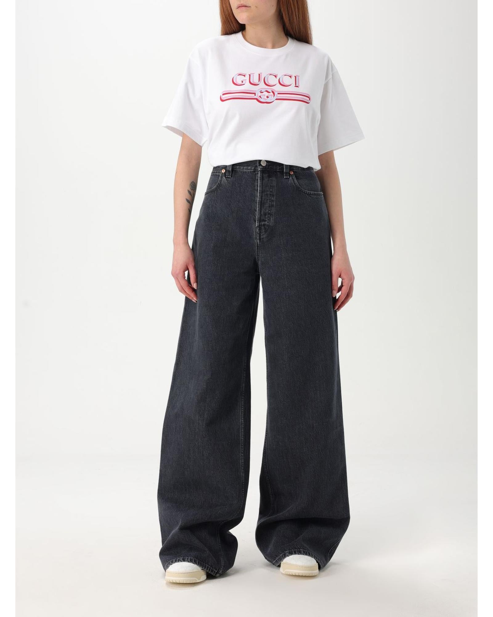 Gucci Wide Leg Jeans Women Black – Bluefly