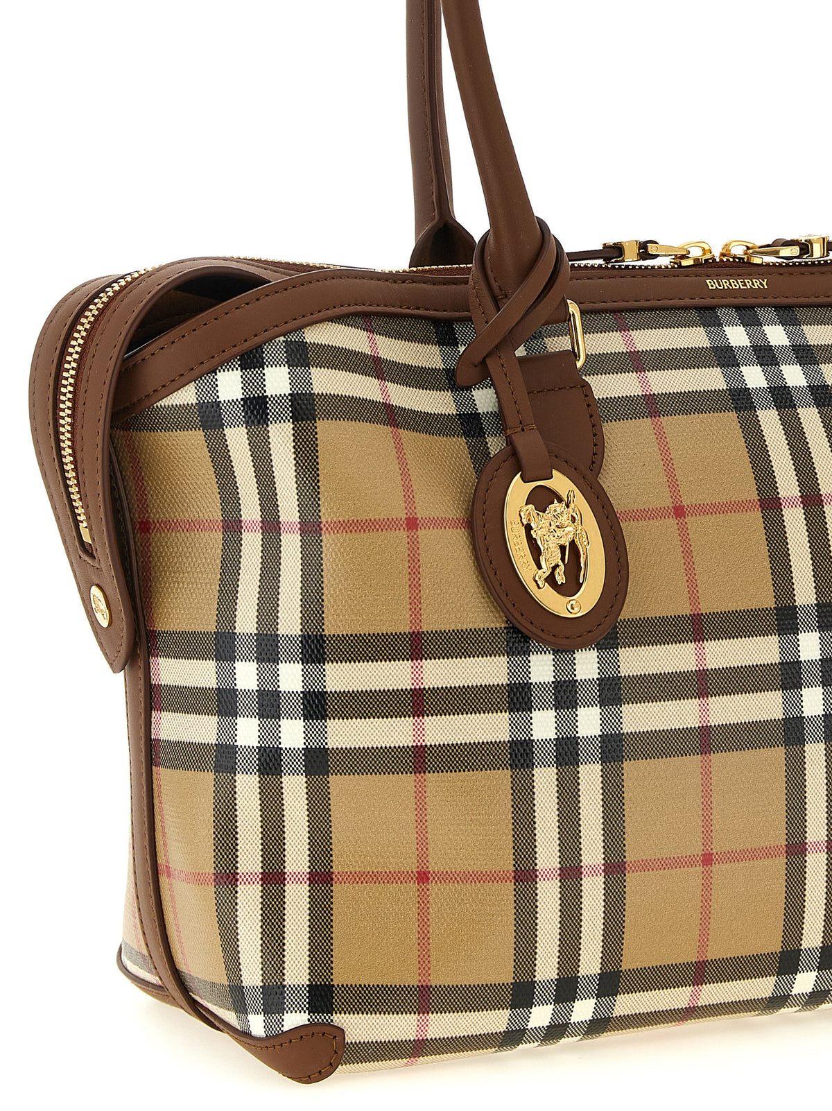 Burberry Women Small Check Shopping Bag