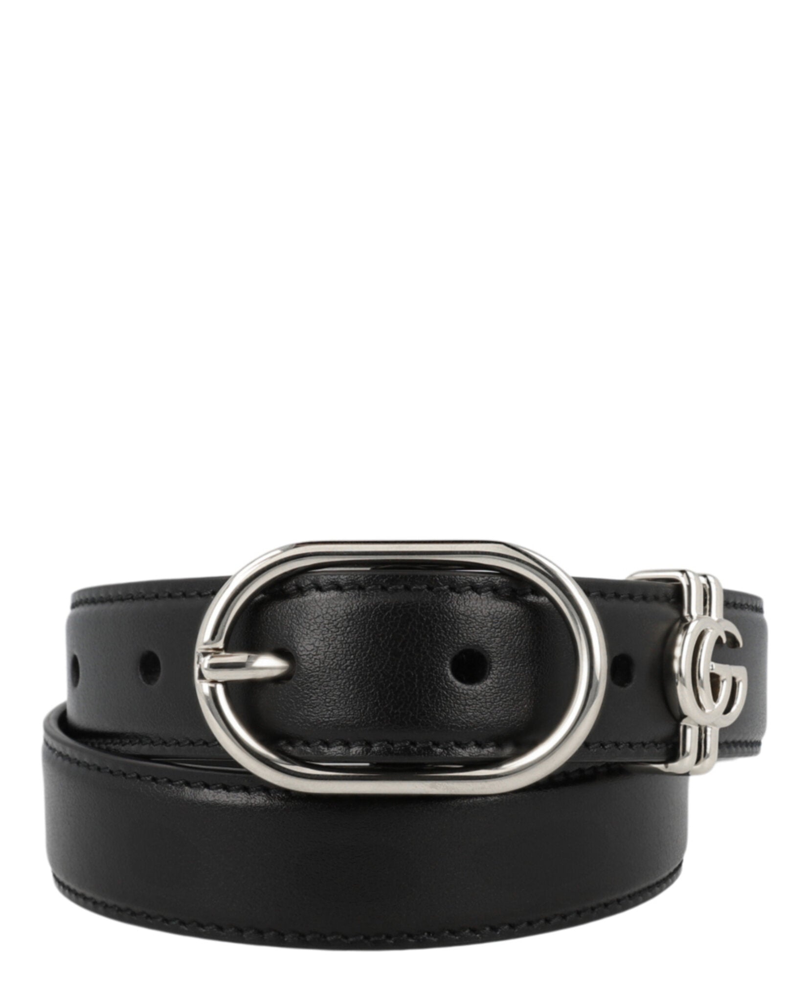 Gucci Gucci Womens Belt With Oval Buckle