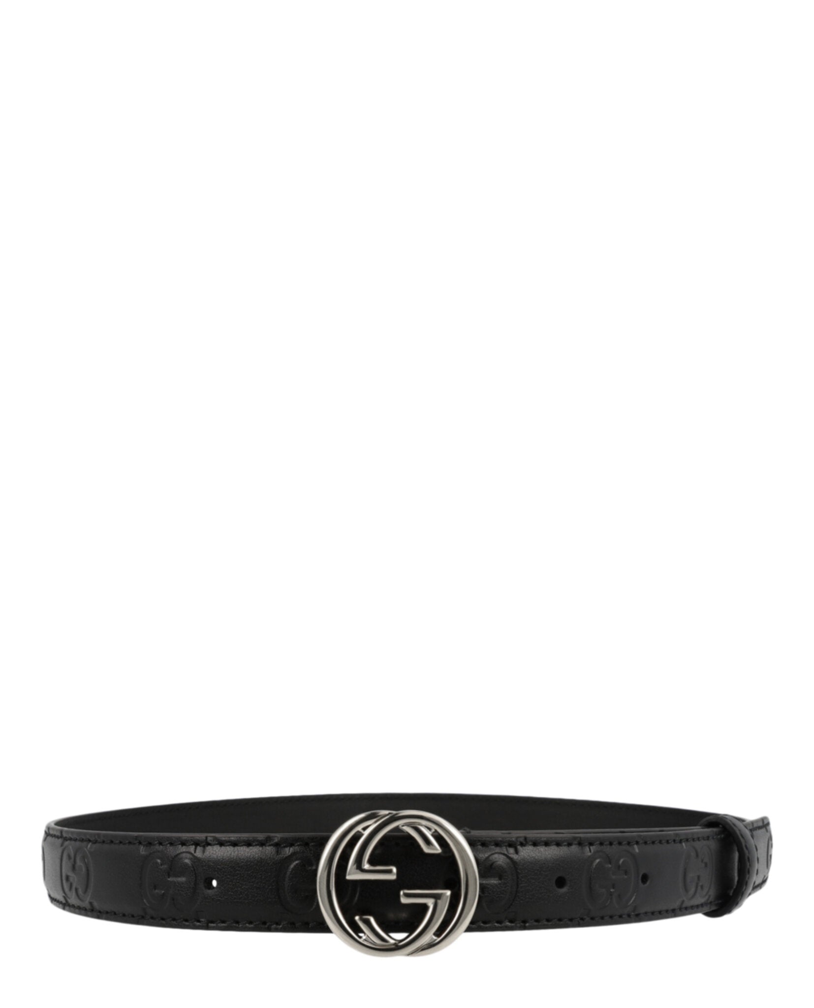 Gucci Gucci Womens Belt With Interlocking G Buckle