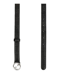 Gucci Gucci Womens Belt With Interlocking G Buckle