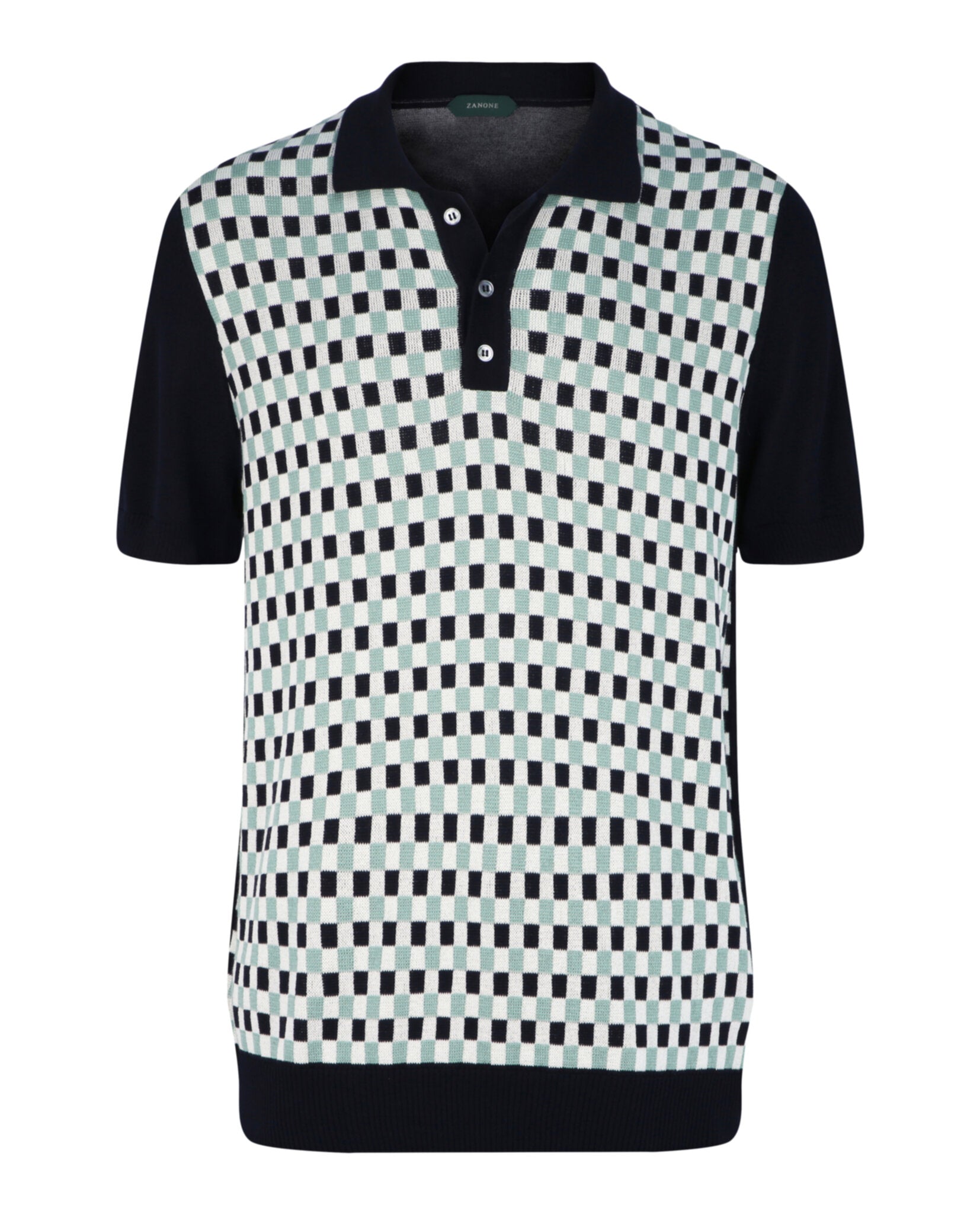 Slowear Mens Zanone Slim-Fit Geometric Polo Shirt