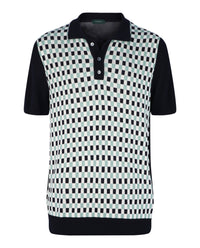 Slowear Mens Zanone Slim-Fit Geometric Polo Shirt