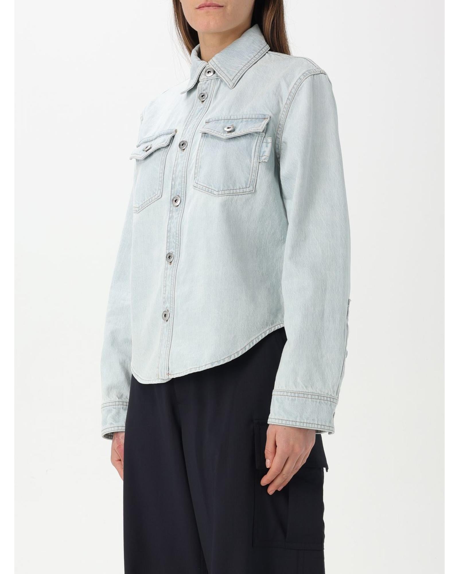 Bottega Veneta Denim Shirt Casual Style Women Stone Washed Shirts & Tops
