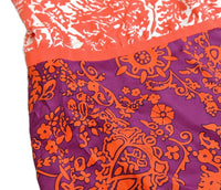 Gucci Gucci Red & Burgundy Floral Silk Sleeveless Runway Dress