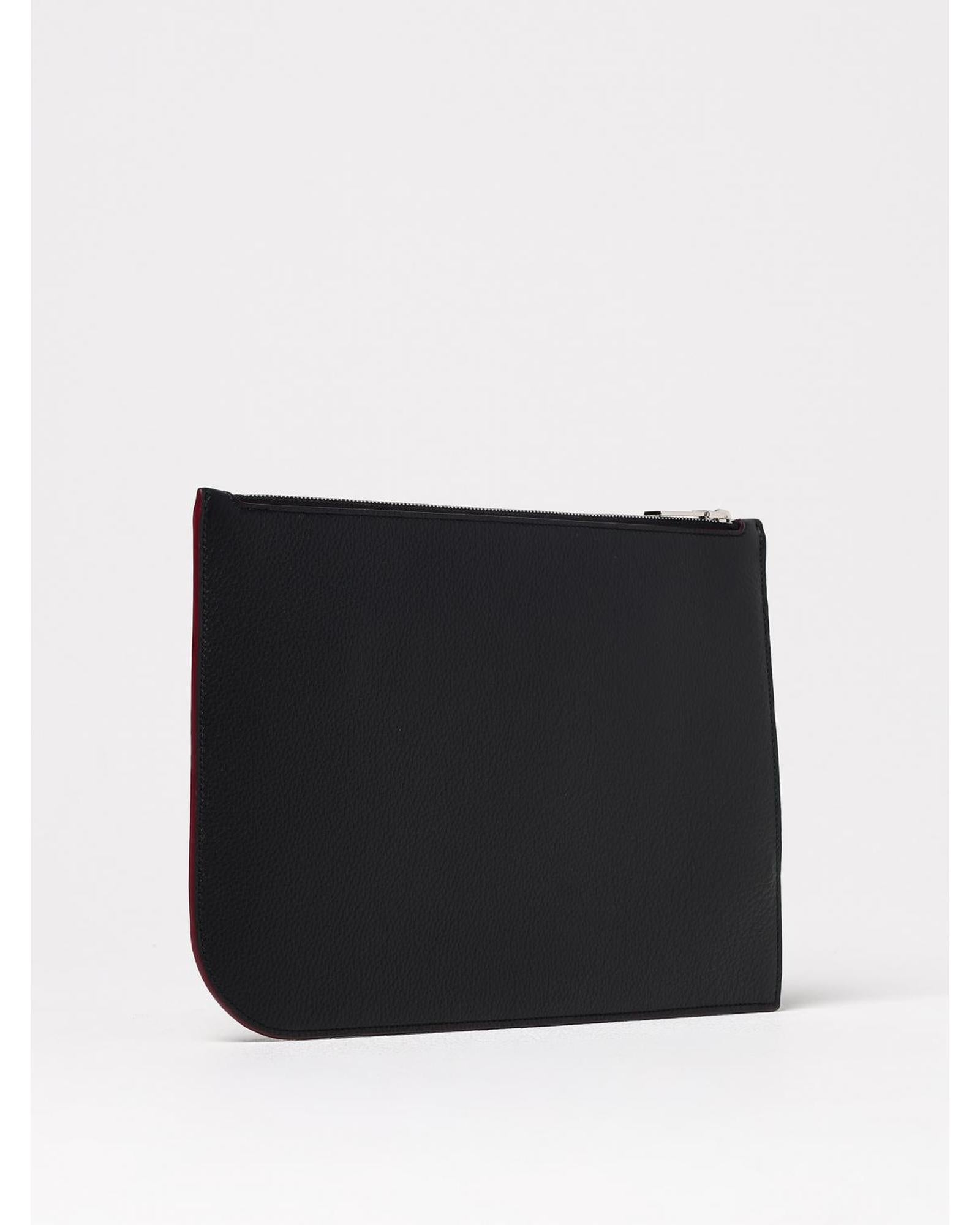 Alexander Mcqueen ZipAround Leather Pouch Men Black Business Bags