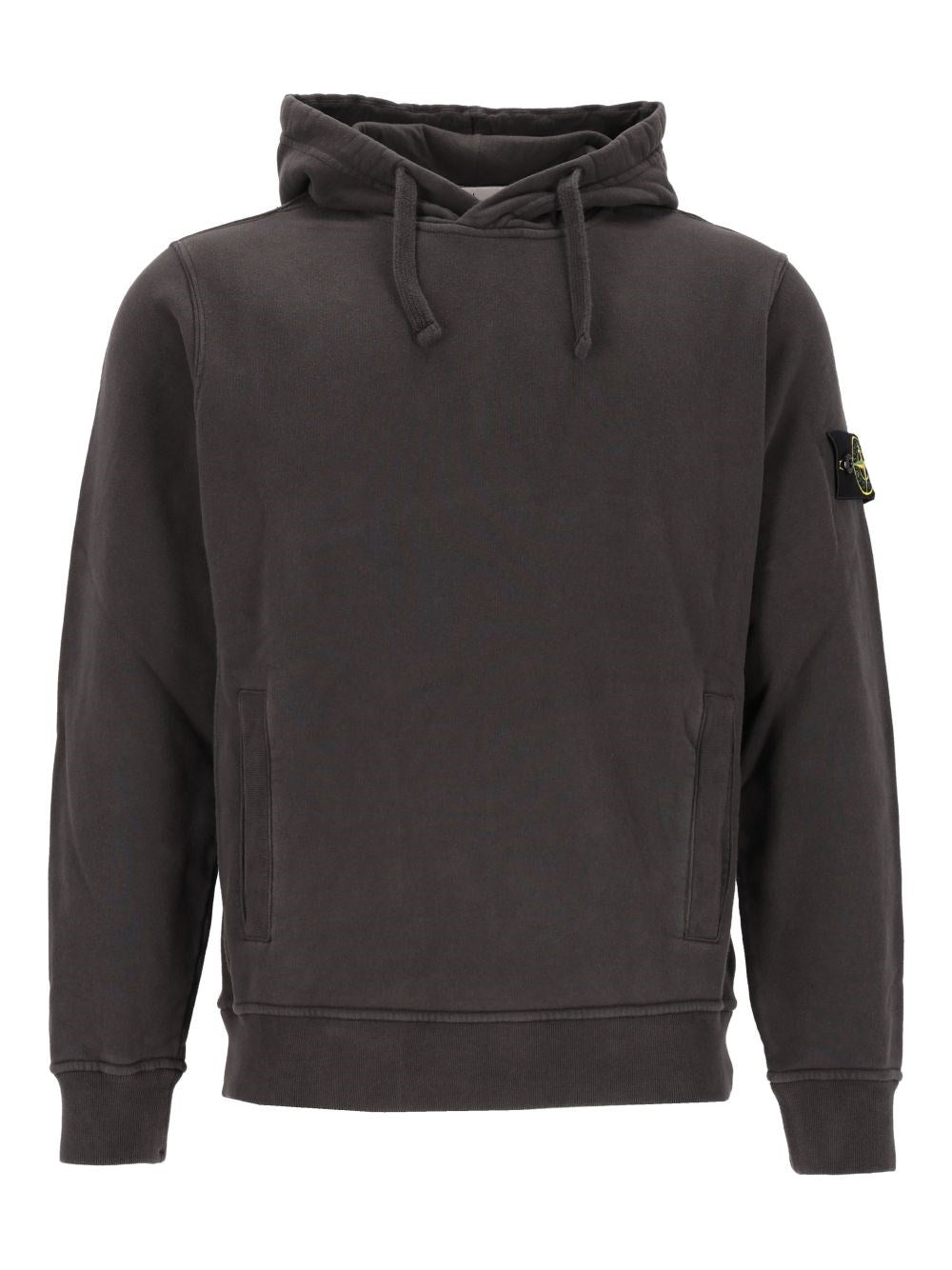 Stone Island Men Brushed Organic Cotton Hoodie