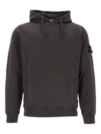 Stone Island Men Brushed Organic Cotton Hoodie