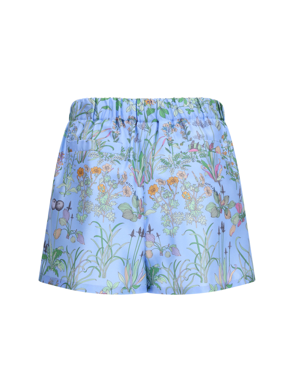 Gucci Women Printed Silk Twill Shorts