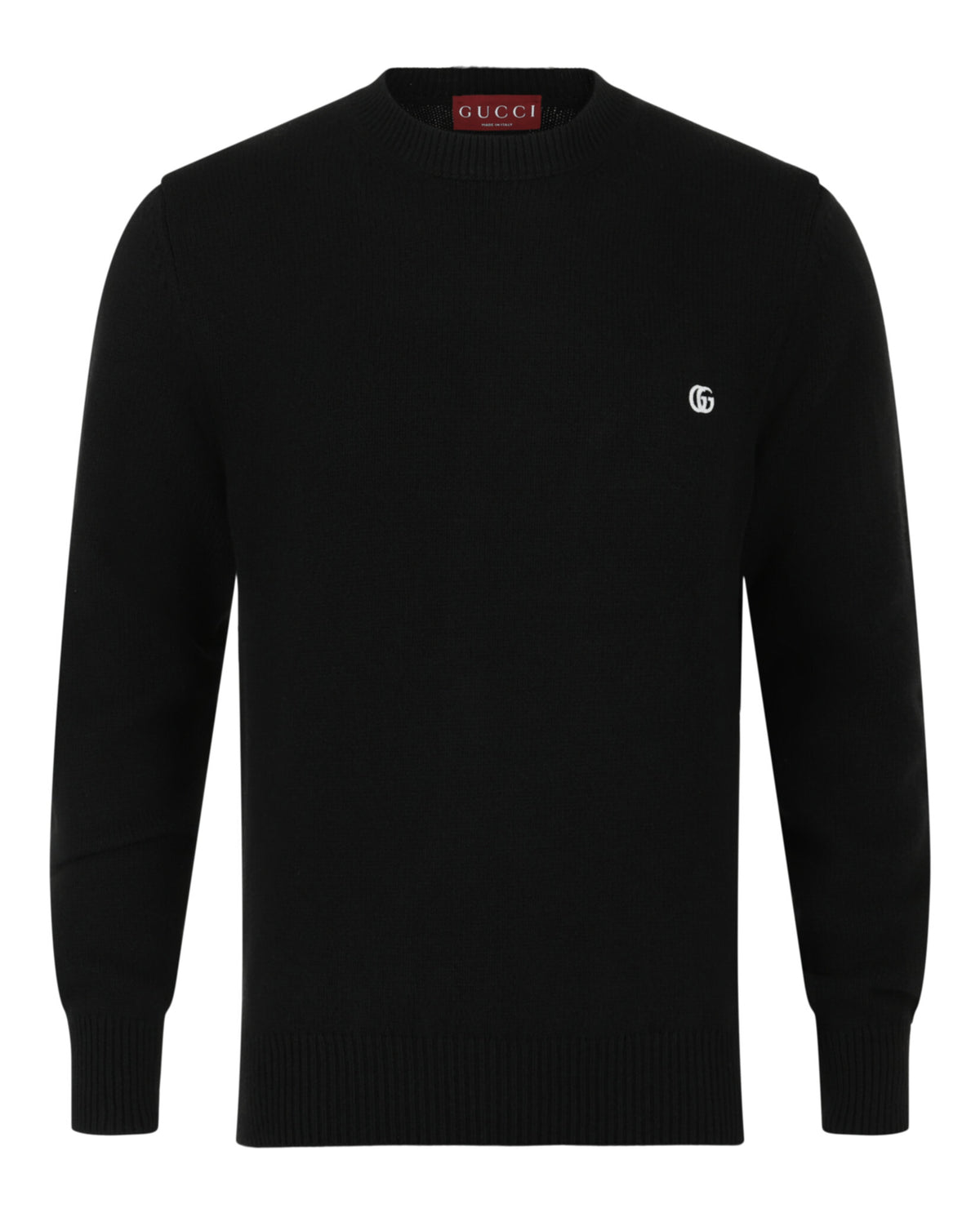 Gucci Gucci Mens Embroidered Wool Cashmere Sweater