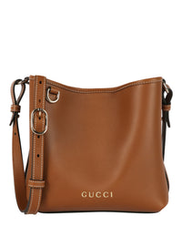 Gucci Gucci Womens GG Emblem Small Bucket Bag