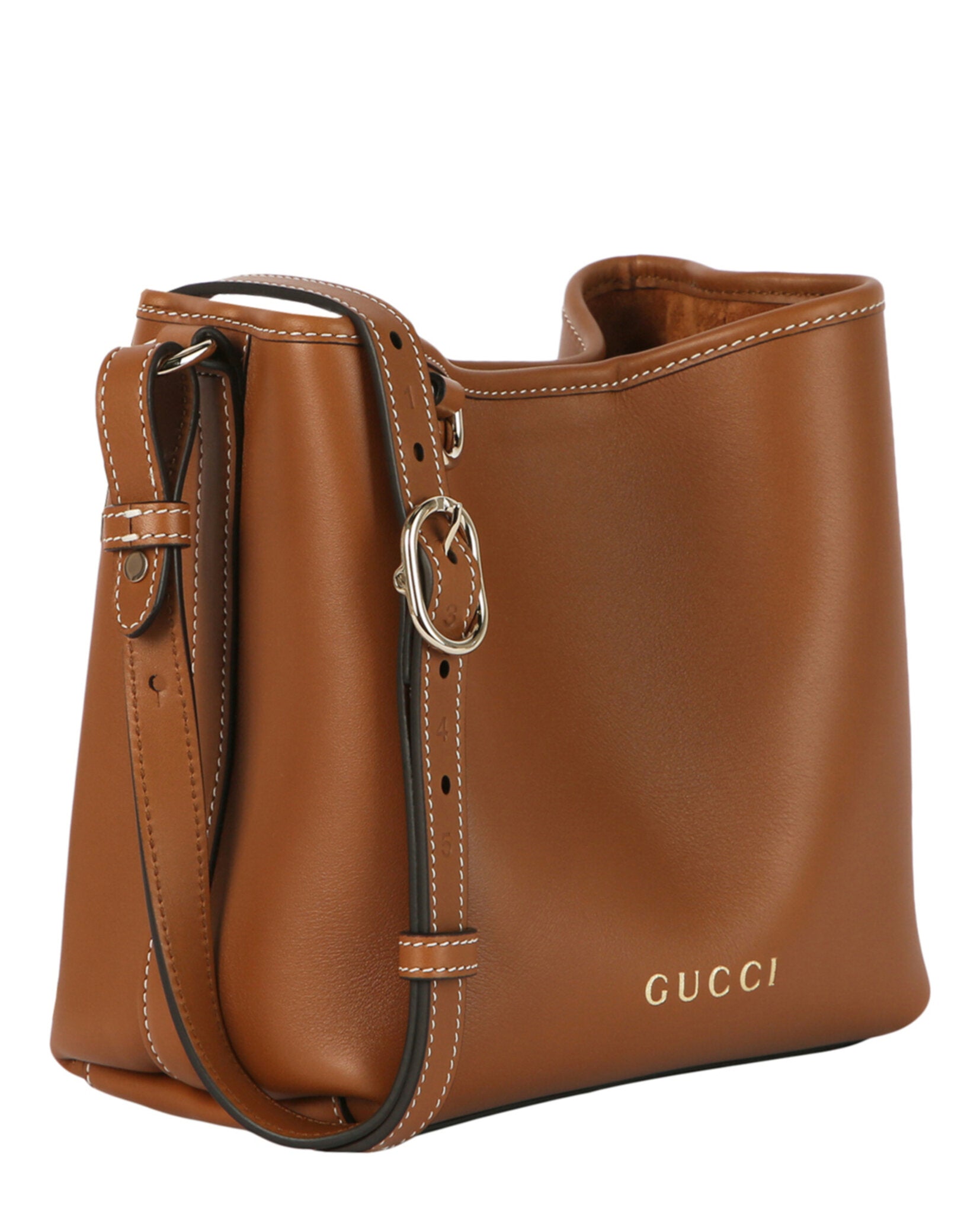Gucci Gucci Womens GG Emblem Small Bucket Bag
