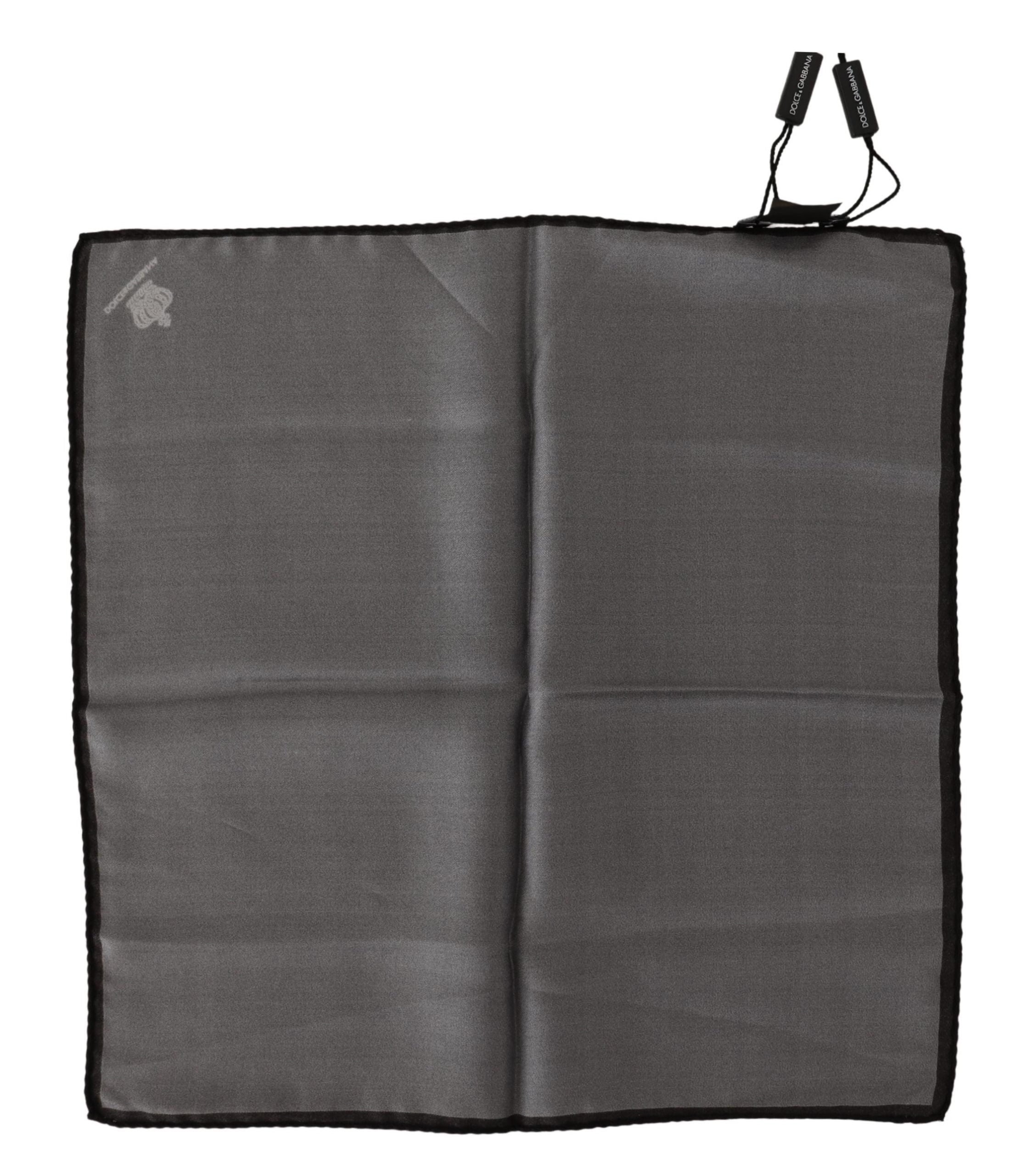 Dolce & Gabbana Black Silk Pocket Square